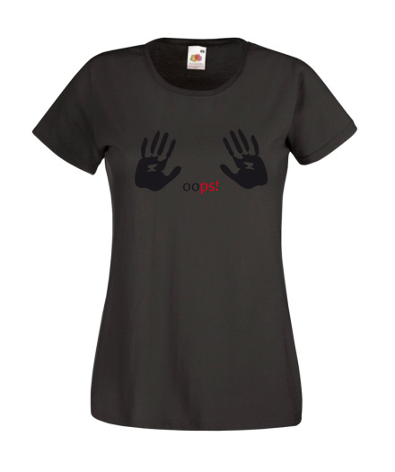T-shirt OOPS! wersja czarna
